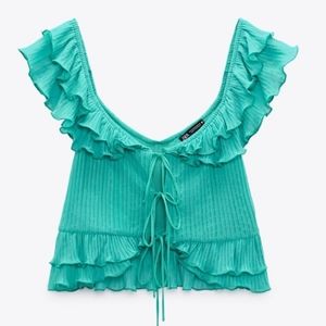 Ruffled pleated top